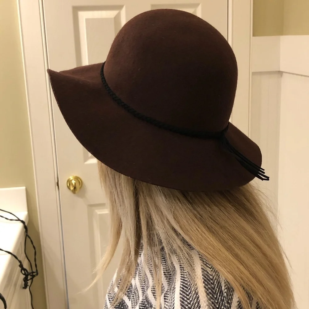 American Eagle Burgundy Wool Felt Hat